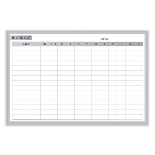 Ghent In/out Magnetic Whiteboard 96.5x48.5 White/gray Surface Satin Aluminum Frame