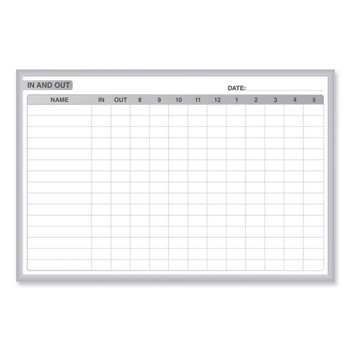 Ghent In/out Magnetic Whiteboard 48.5x36.5 White/gray Surface Satin Aluminum Frame
