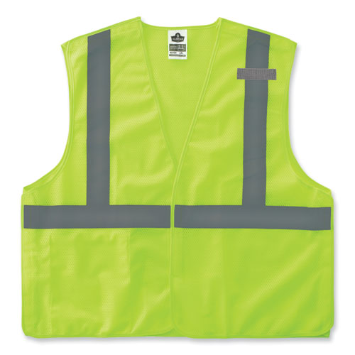 Ergodyne Glowear 8215ba-s Single Size Class 2 Economy Breakaway Mesh Vest Polyester 4x-large Lime