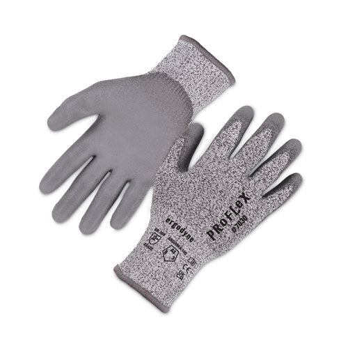 Ergodyne Proflex 7030 Ansi A3 Pu Coated Cr Gloves Gray Small 12 Pairs/pack