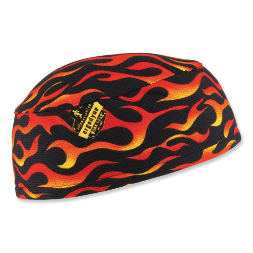 Ergodyne Chill-its 6630 High-performance Terry Cloth Skull Cap Polyester One Size Fits Most Flames