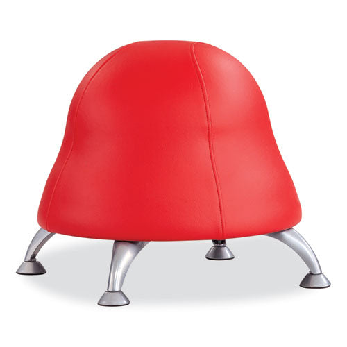 Safco Runtz Ball Chair Backless Supports Up To 250 Lb Red Vinyl Seat Silver Base