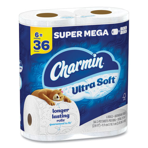 Charmin Ultra Soft Bathroom Tissue Septic-safe 2-ply White 336 Sheets/roll 18 Rolls/Case