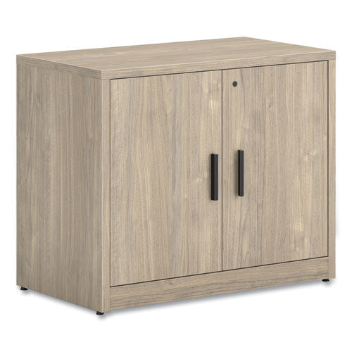 HON 10500 Series Storage Cabinet With Doors Two Shelves 36"x20"x29.5" Kingswood Walnut
