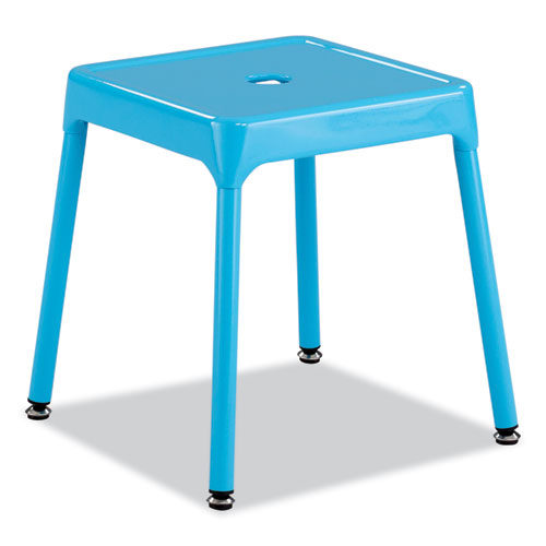 Safco Steel Guest Stool Backless Supports Up To 275 Lb 15" To 15.5" Seat Height Baby Blueseat/base