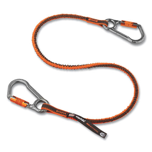 Ergodyne Squids 3118f(x) Tool Lanyards W/lock Aluminum Carabiners 15 Lb Work Cap 38" To 48" Orange/grayships In 1-3 Business Days