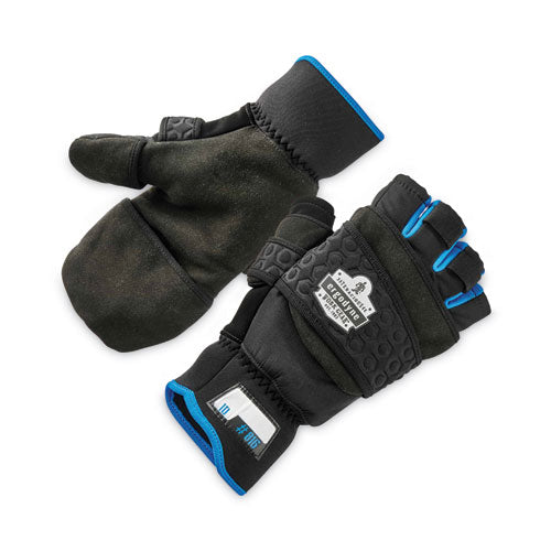 Ergodyne Proflex 816 Thermal Flip-top Gloves Black Large Pair