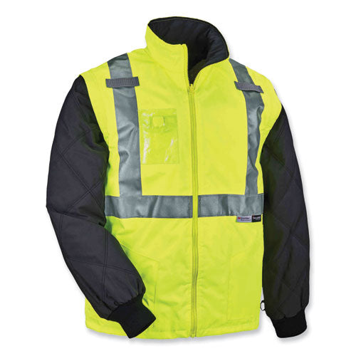 Ergodyne Glowear 8287 Class 2 Hi-vis Jacket With Removable Sleeves 4x-large Lime