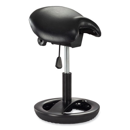 Safco Twixt Sitting-height Saddle Seat Stool Backless Max 300lb 19" To 24" High Seatblack Seat/base