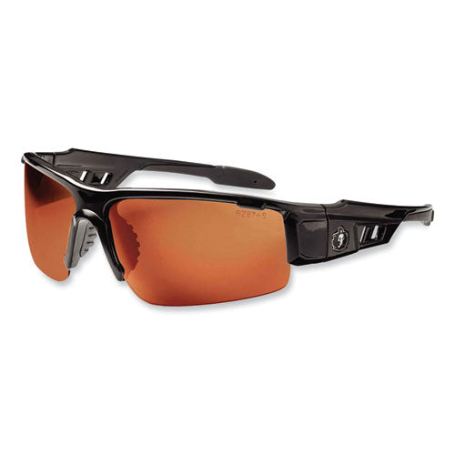 Ergodyne Skullerz Dagr Safety Glasses Black Nylon Impact Frame Polarized Copper Polycarbonate Lens