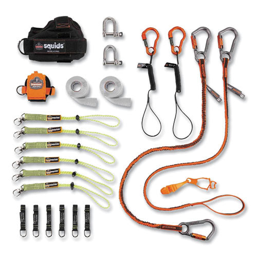 Ergodyne Squids 3186 Iron + Steel Worker Tool Tethering Kit Asstd Max Work Capacities Lengths And Colors