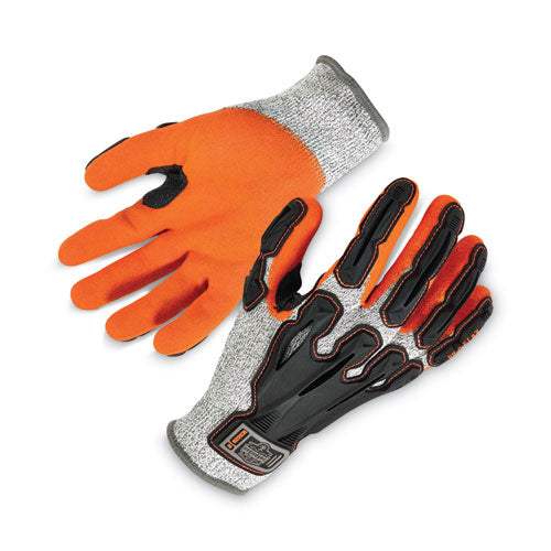 Ergodyne Proflex 922cr Nitrile Coated Cut-resistant Gloves Gray Medium Pair