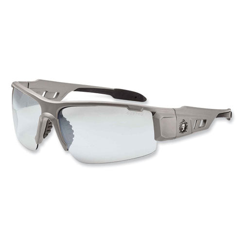 Ergodyne Skullerz Dagr Safety Glasses Matte Gray Nylon Impact Frame Indoor/outdoor Polycarbonate Lens