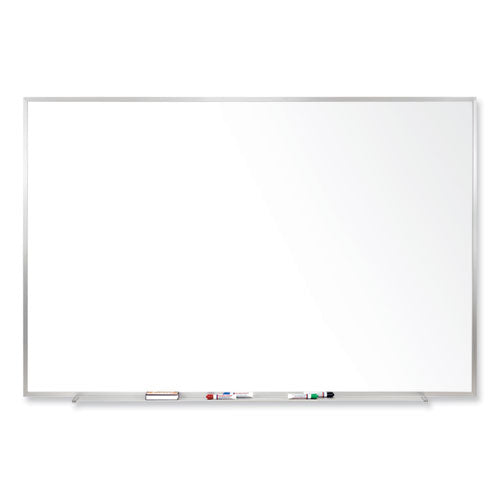 Ghent Magnetic Porcelain Whiteboard With Satin Aluminum Frame 48.5x36.5 White Surface