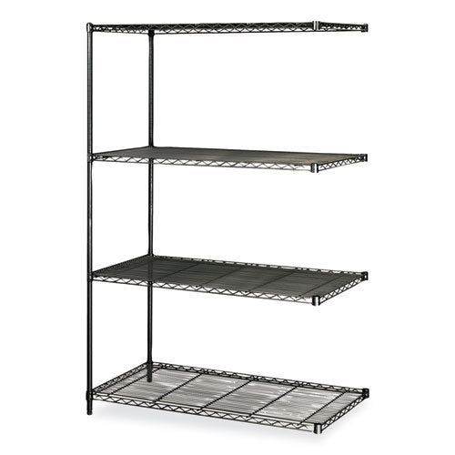Safco Industrial Add-on Unit Four-shelf 48wx24dx72h Steel Black