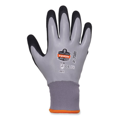 Ergodyne Proflex 7501-case Coated Waterproof Winter Gloves Gray X-large 144 Pairs/Case