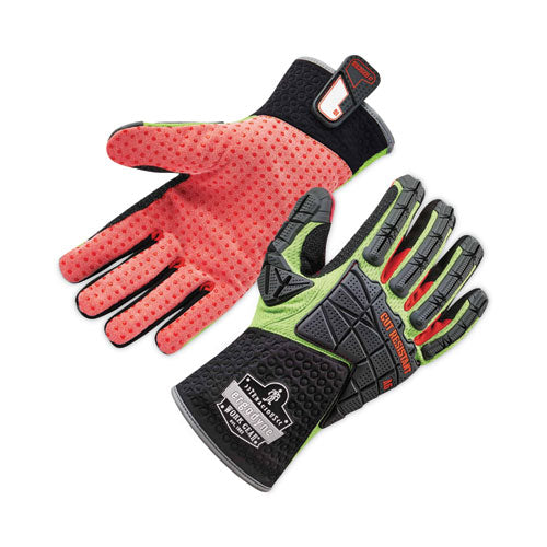 Ergodyne Proflex  925cr6 Performance Dorsal Impact-reducing Cut Resistance Gloves Black/lime Large Pair