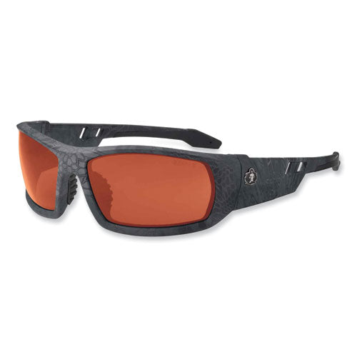 Ergodyne Skullerz Odin Safety Glasses Kryptek Typhon Nylon Impact Frame Copper Polycarbonate Lens
