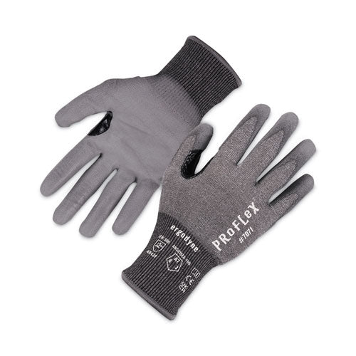 Ergodyne Proflex 7071 Ansi A7 Pu Coated Cr Gloves Gray Medium Pair