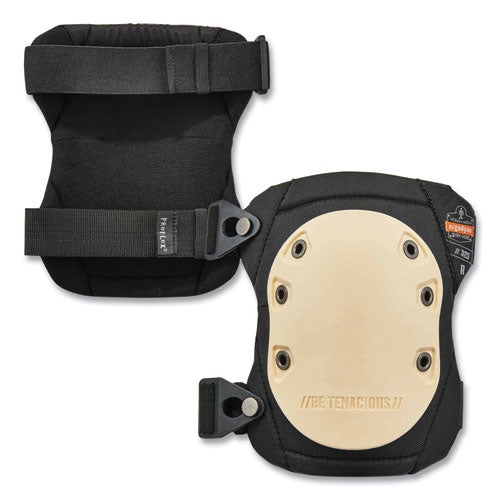 Ergodyne Proflex 325 Non-marring Rubber Cap Knee Pads Buckle Closure One Size Fits Most Tan Cap Pair