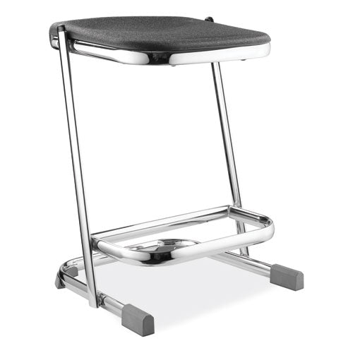 NPS 6600 Series Elephant Z-stool Backless Supports Up To 500lb 22" Seat Height Black Seat Chrome Frameships In 1-3 Bus Days