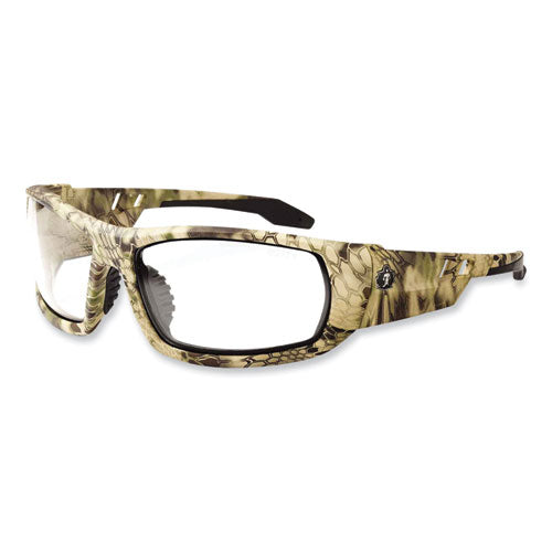 Ergodyne Skullerz Odin Safety Glasses Kryptek Highlander Nylon Impact Frame Anti-fog Clear Lens