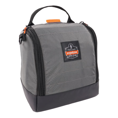 Ergodyne Arsenal 5185 Full Respirator Bag With Zipper Magnetic Closure 5.5x9.5x9.5 Gray