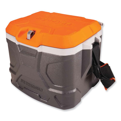 Ergodyne Chill-its 5170 17-quart Industrial Hard Sided Cooler Orange/gray 30/pallet