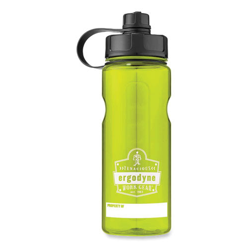 Ergodyne Chill-its 5151 Plastic Wide Mouth Water Bottle 34 Oz Lime