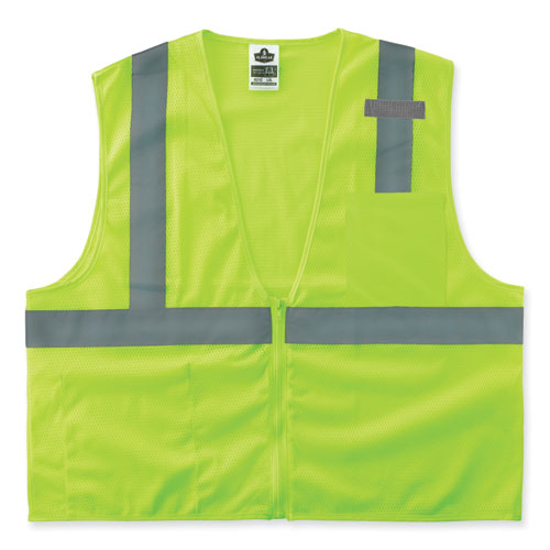 Ergodyne Glowear 8210z Class 2 Economy Mesh Vest Polyester Lime 4x-large/5x-large