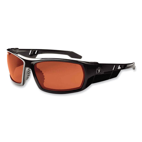 Ergodyne Skullerz Odin Safety Glasses Black Nylon Impact Frame Polarized Copper Polycarbonate Lens