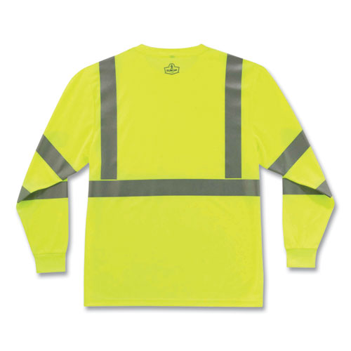 Ergodyne Glowear 8391 Class 3 Hi-vis Long Sleeve Shirt Polyester Lime 3x-large