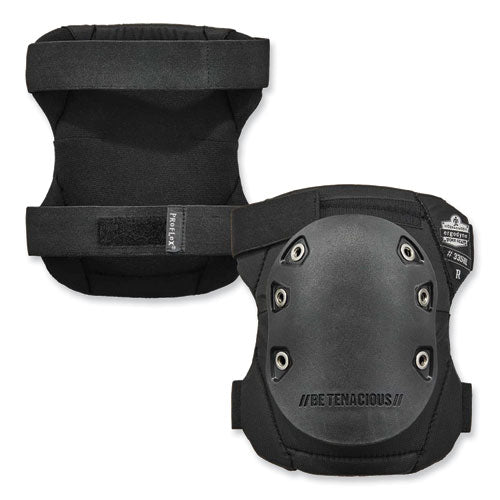 Ergodyne Proflex 335hl Slip-resistant Black Rubber Cap Knee Pads Hook And Loop Closure Pair