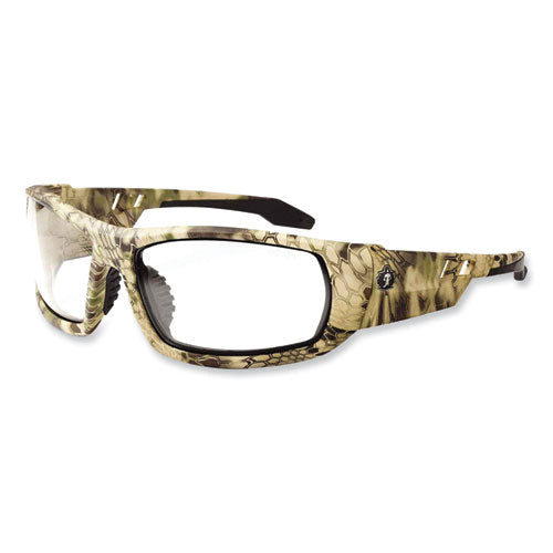 Ergodyne Skullerz Odin Safety Glasses Kryptek Highlander Nylon Impact Frame Clear Polycarbonate Lens