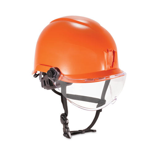 Ergodyne Skullerz 8974v Class E Safety Helmet W/8991 Visor Kit Clear Lens 6-pt Ratchet Suspension Orangeships In 1-3 Business Days