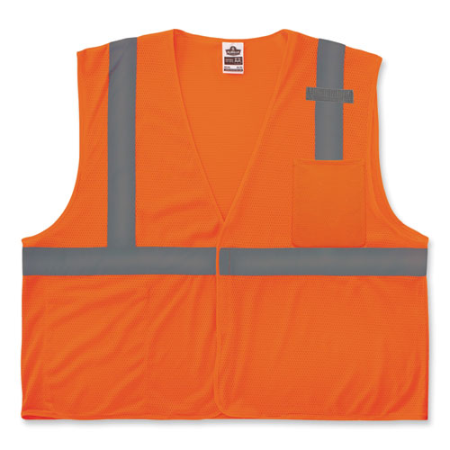 Ergodyne Glowear 8210hl Class 2 Economy Mesh Hook And Loop Vest Polyester Large/x-large Orange