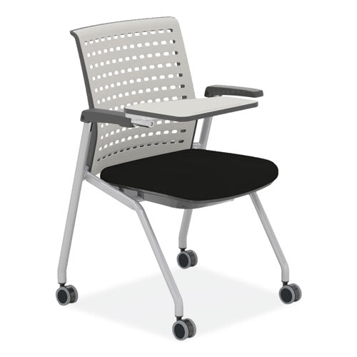 Safco Thesis Training Chair W/static Back And Tablet Supports 250lb 18" High Black Seatgray Back/baseships In 1-3 Business Days