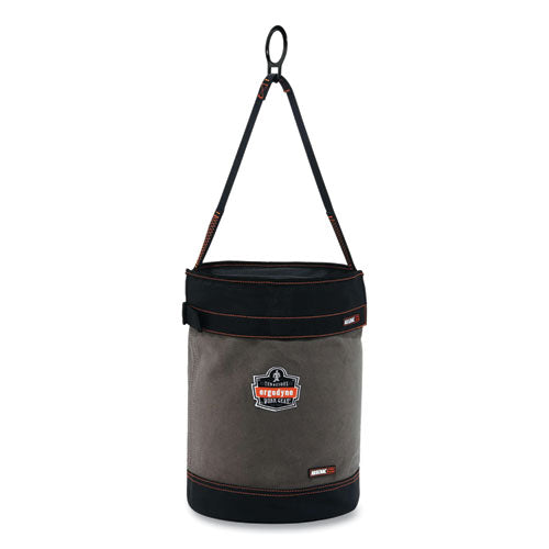 Ergodyne Arsenal 5960t Canvas Hoist Bucket And Top With D-rings 12.5x12.5x17 Gray