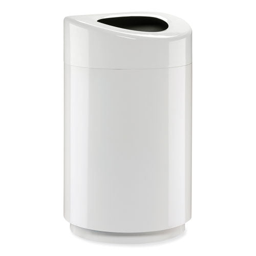 Safco Open Top Round Waste Receptacle 30 Gal Steel White