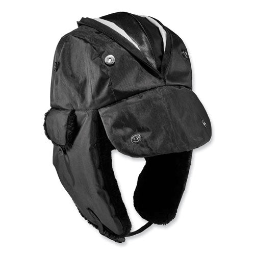 Ergodyne N-ferno 6802z Zippered Trapper Hat Small/medium Black