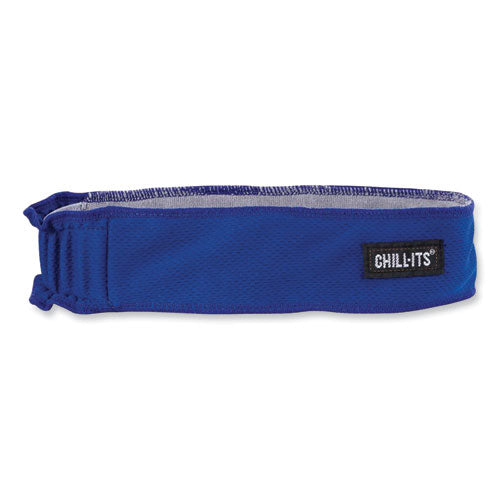 Ergodyne Chill-its 6605 High-perform Terry Cloth Sweatband Cotton Terry Cloth One Size Fits Most Blue