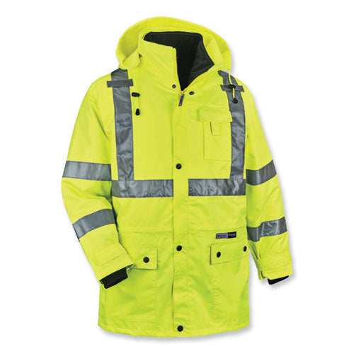 Ergodyne Glowear 8385 Class 3 Hi-vis 4-in-1 Jacket Medium Lime