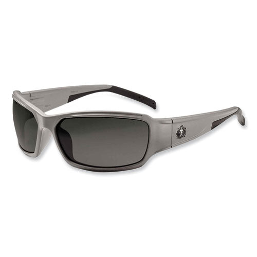 Ergodyne Skullerz Thor Safety Glasses Matte Gray Nylon Impact Frame Polarized Smoke Polycarbonate Lens