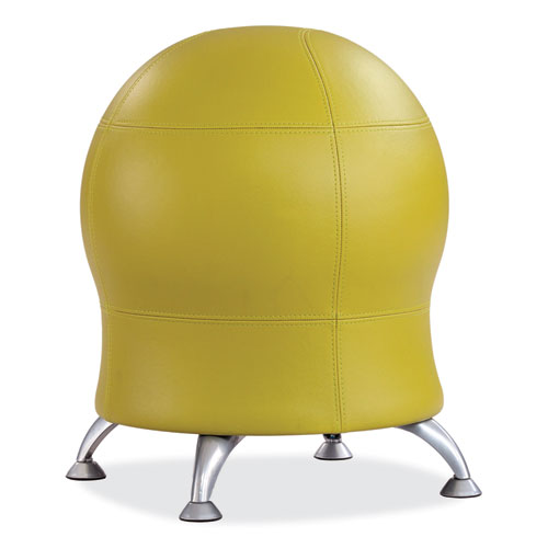 Safco Zenergy Ball Chair Backless Supports Up To 250 Lb Green Vinyl Seat Silver Base