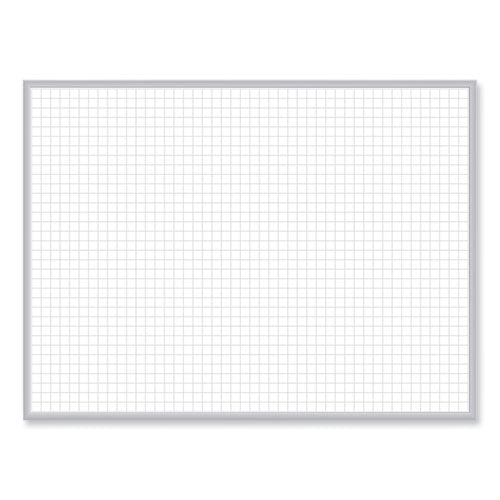 Ghent Non-magnetic Whiteboard With Aluminum Frame 48x35.81 White Surface Satin Aluminum Frame