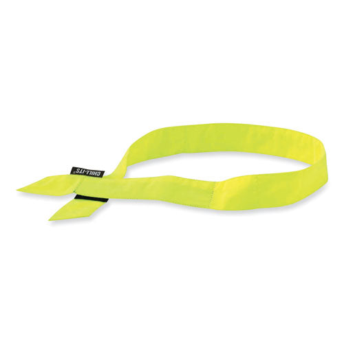 Ergodyne Chill-its 6705 Cooling Embedded Polymers Hook And Loop Bandana Headband One Size Fits Most Lime