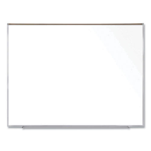 Ghent Magnetic Porcelain Whiteboard W/satin Aluminum Frame And Map Rail ...