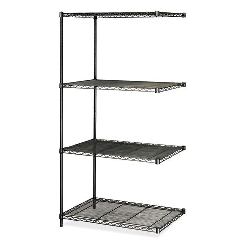 Safco Industrial Add-on Unit Four-shelf 36wx24dx72h Steel Black