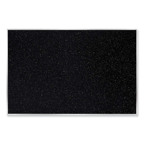 Ghent Satin Aluminum-frame Recycled Rubber Bulletin Boards 144.5x48.5 Confetti Surface