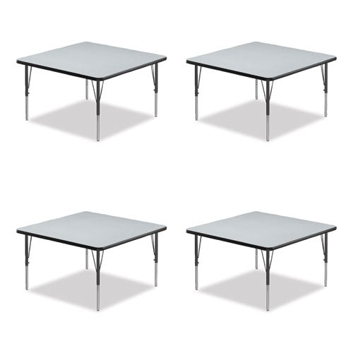 Correll Adjustable Activity Tables Square 48"x48"x19" To 29" Gray Top Black Legs 4/pallet